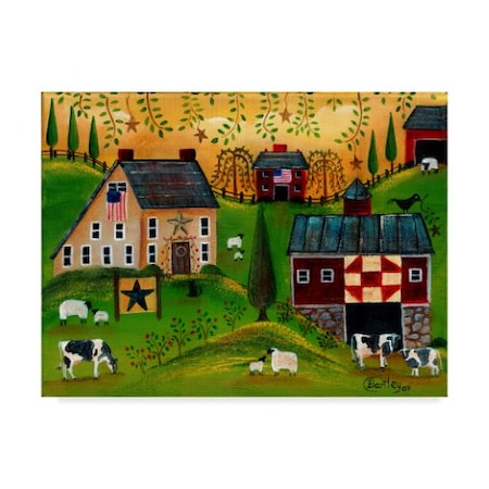 Cheryl Bartley 'Salt Box Dairy Farm ' Canvas Art,24x32